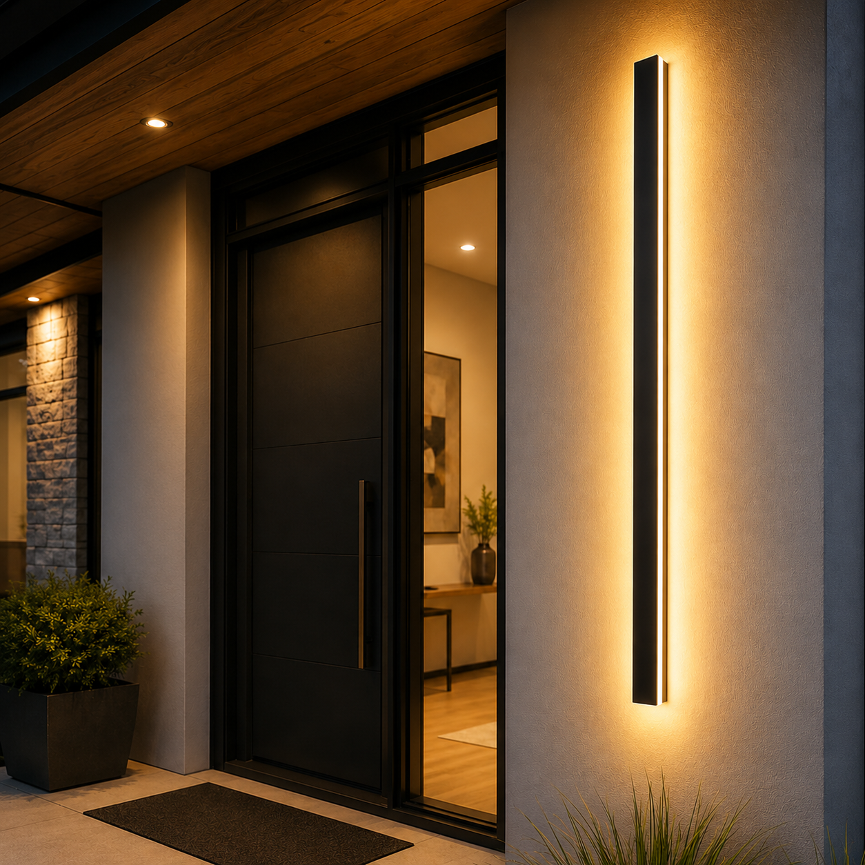 Atlas Black Outdoor Wall Sconce